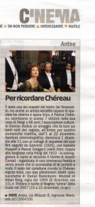 Chereau - Articolo Tutto Milano /Repubblica